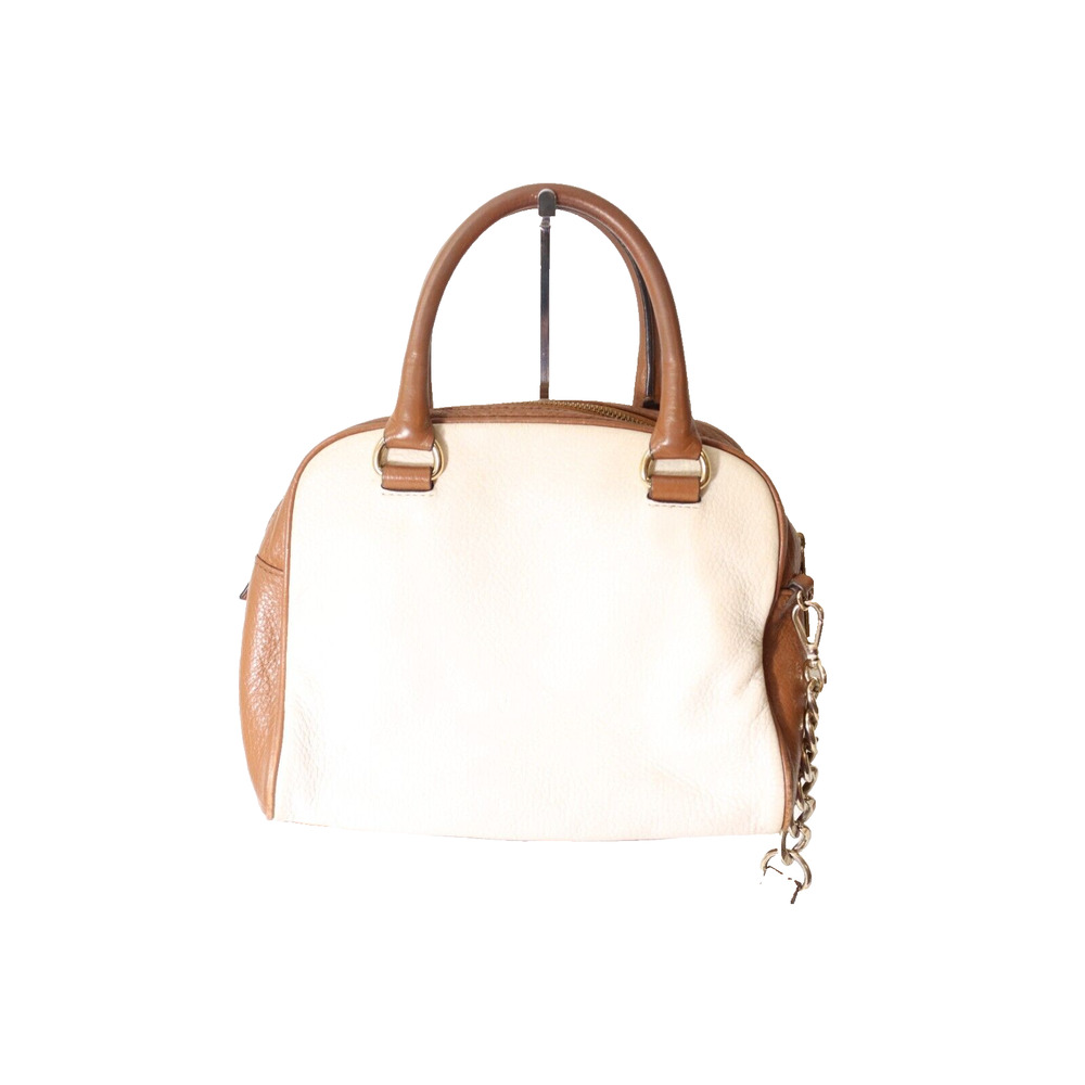 Michael Kors Leather Crossbody and Satchel Bag White and Brown (79)